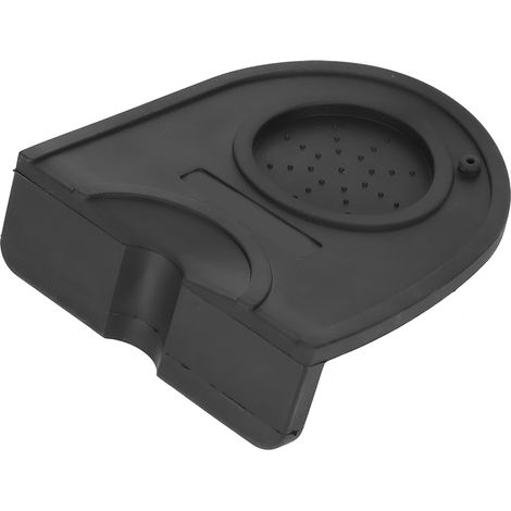 Mini-Stampfer-Eckmatte aus dickem Silikon für Kaffeepulver, schwarz (1/5)