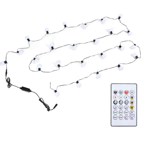 Guirlande lumineuse G40 à 25 LED, 5 m (16,4 pi), RGB, pour décoration de fêtes et mariages, prise 100-240 V. (1/5)