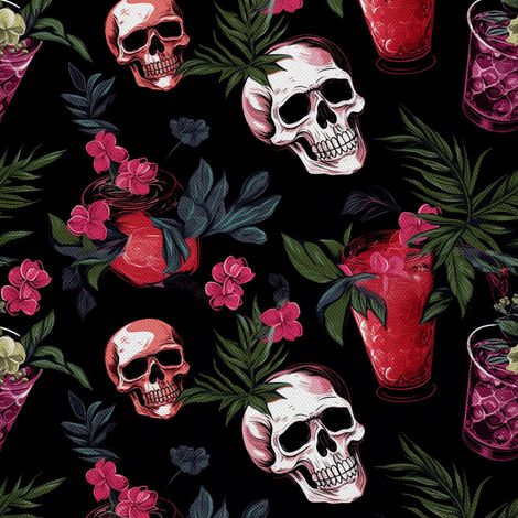 Tela decorativa para exteriores Oxford - Motivo de calavera I DX4967 (1/5)