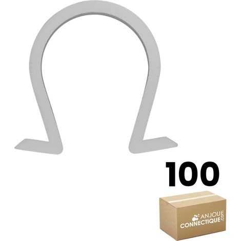 Seau de 100 attaches OMEGA nylon pour maintien des gaines et conduits dans les saignées et rainures - Ram