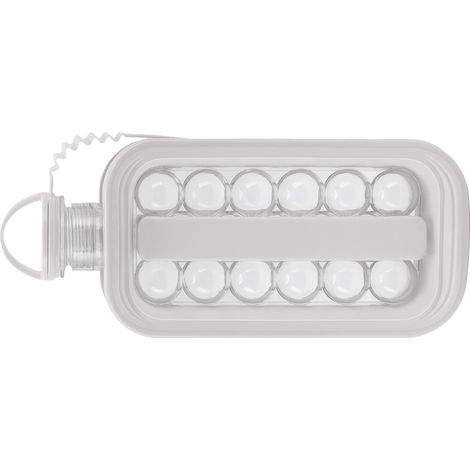 Moule à glaçons pliable en silicone et plastique gris, portable et pliable, pour la fabrication de glaçons à la maison. (1/5)