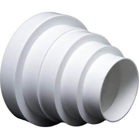 SABIR Universal-Reduzierstück für Lüftungssysteme Ø 80–150 mm. Reduzierstück für Reduzierrohre Ø 80, 100, 120, 125, 150. RDRC-Übergangsstück für runde Lüftungsrohre. (1/5)