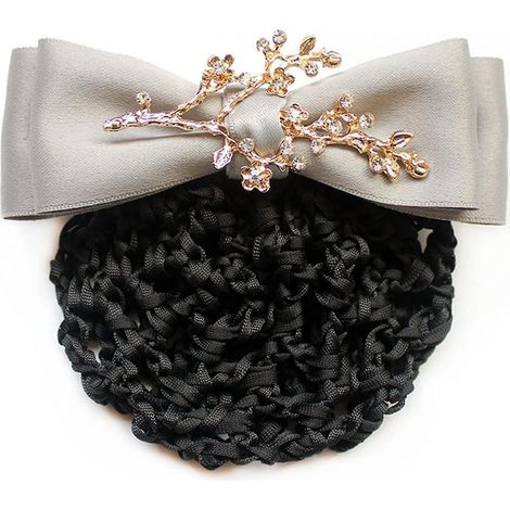 (gris Clair) Pince Cheveux Pour Femme Avec Fleur Chignon Couverture Pince Cheveux Filet Charpe Filet Cheveux Dentelle Nud Dcoration Pince Chev (1/3)
