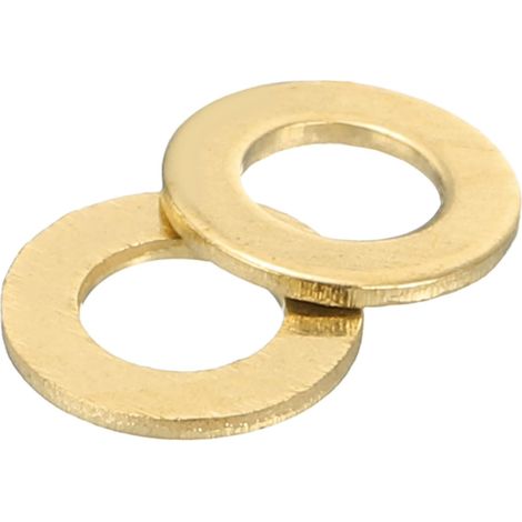 M3 Rondelle Plate, 300 Pcs Rondelles Plates à Anneau en Laiton 6mm OD 0.5mm Épais Joint d'Étanchéité en Métal pour Vis, Boulons, Écrous (1/5)