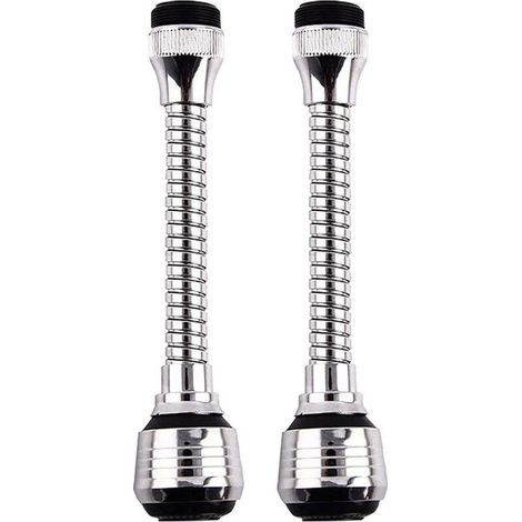 2 Pièces Rallonge Robinet,Filtre D'extension Pivotant,Extension de Douche de Robinet,360°Réglable Bec Diffuseur Filtre, Deux Modes Réglable,pour éviers de Cuisine, Salle de Bain (1/5)