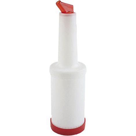 Bottiglia di plastica per dosaggio/conservazione APS, capacità 1 litro, rossa