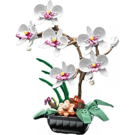 1 orchidée artificielle Phalaenopsis en pot, décoration intérieure durable, sans entretien, idéale pour salon, chambre ou bureau (1/5)