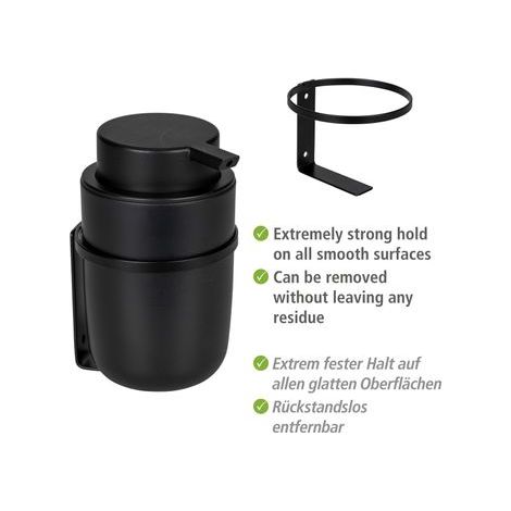 WENKO Distributeur savon Turbo-Loc® Carpino Noir (1/5)