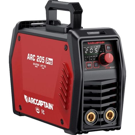 Machine à souder, 205 Ampères de sortie maximale, capacité de double tension, certifiée CE, conception légère, adaptée aux applications de soudage à l'électrode et TIG (1/5)