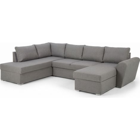 Stan Canapé-lit, chaise longue côté droit, gris clair. (1/5)