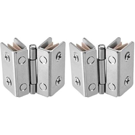 Glastürscharnier, 1 Paar, Vitrine, Weinschrank, Türscharnier-Clip, Ersatzzubehör passend für 4 bis 8 mm dickes Glas (1/3)
