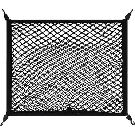 Filet à bagages Sac de rangement pour voiture Polypropylène/Élasthanne Filet élastique pour coffre Sac de rangement Filet de (1/4)