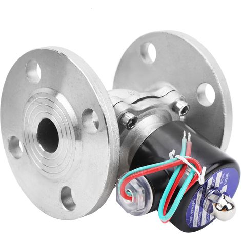 Électrovanne à brides en acier inoxydable, NF, à action directe, G3/4 pouce, 2W-200-20BFAC24V (1/5)