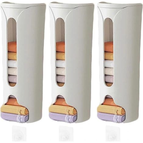 3 pcs Organisateur de sous-vêtements sans perçage Organisateur de lingerie Boîte de rangement multifonctionnelle Murale Chaussettes Sous-vêtements Boîte de rangement[co] (1/4)