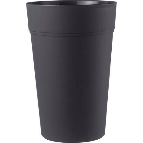 Vaso tondo alto "Stem Element" in Plastica da esterno e giardino per piante e fiori -80 cm / Antracite