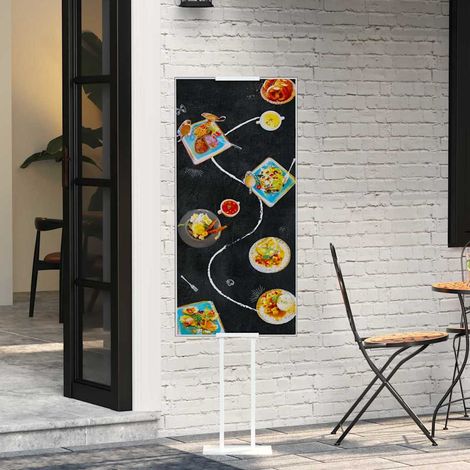 Trade Show Displays 2 pcs White 30 x 23.5 x 210 cm Steel vidaXL