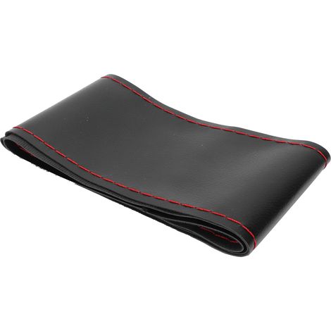 Universeller Lenkradbezug 37-38 cm mit Nadel und Schutzfaden (Schwarz mit roter Naht) (1/5)