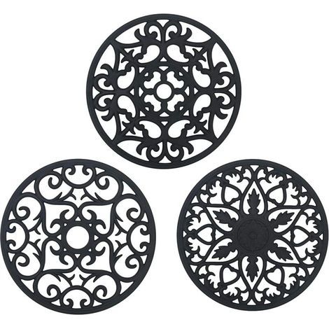 Dessous de plat en silicone 3PCS – Résistant jusqu'à 250 °C – Antidérapant et flexible – Pour plats chauds et repose-cuillère (1/5)