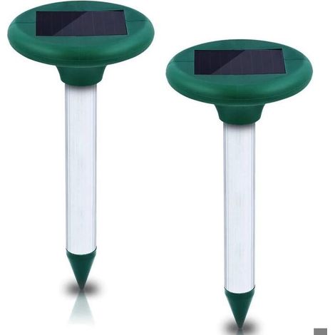 Répulsif Solaire à Ultrasons Anti-Taupe et Rongeurs pour Jardin – Vert