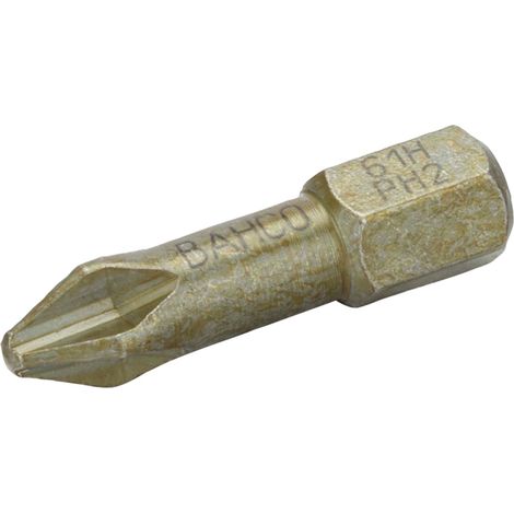 Bahco 1/4 Extra-harte Torsions-Schraubendreher Bits für PH3-Phillips-Schrauben 25 mm - 5 Stk./Kunststoffbox (1/3)