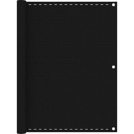 vidaXL Toldo para balcón HDPE negro 120x400 cm (1/5)