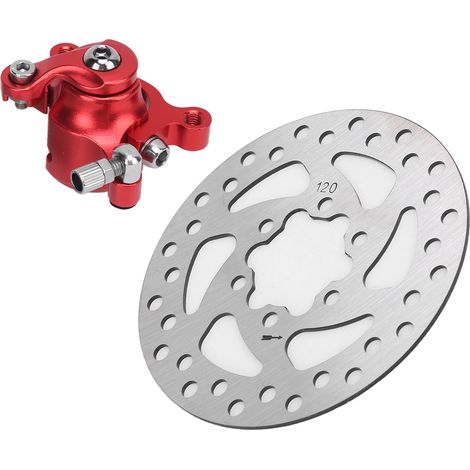 4,7-Zoll-Bremssattel (rot) mit Ersatzbremsscheibe für MBX10 und MBX11 Mini-Moto (47 cm³, 49 cm³), Hinterrad-Reparatursatz (1/5)