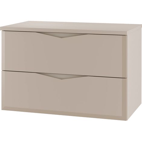 Waschbeckenunterschrank 80 cm breit in kaschmir DORIDA-140 (1/5)