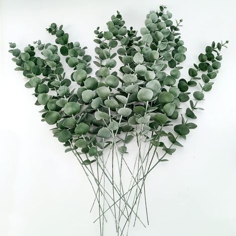 Branches d'eucalyptus artificielles, 38 cm, fausse plante d'eucalyptus décorative
