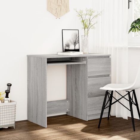 Bureau - Bureau informatique - Table de Bureau Sonoma gris 90x45x76 cm Bois d'ingénierie BV556175 - BonneVie (1/5)