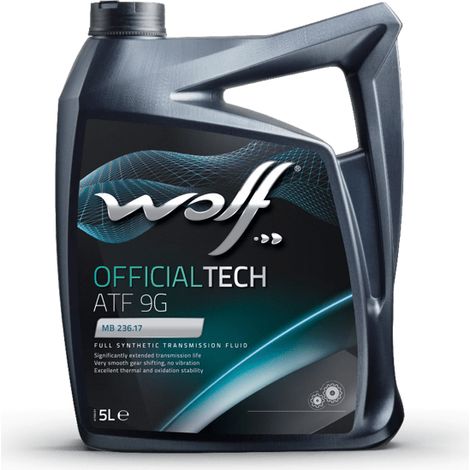 WOLF - Huile de transmission OFFICIALTECH ATF 9G - Bidon de 5 litres - 8332463 - Ce produit de marque WOLF est neuf.