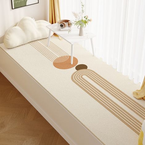 Orange Light-2 4020CM Imitation cachemire Tapis imitation cachemire pour chambre, balcon, tatami, tapis antidérapant, absorbant et isolant pour baie vitrée (1/4)