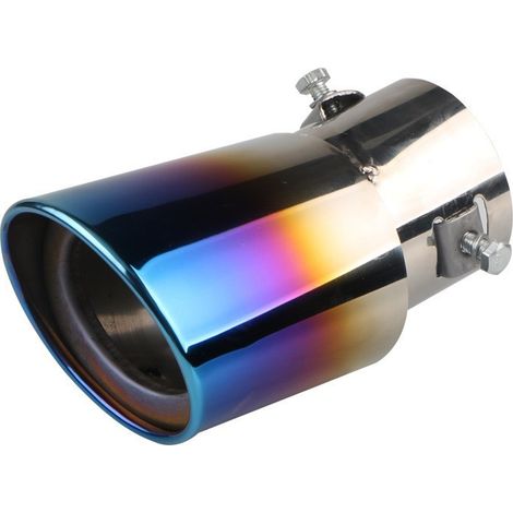 BEBUSINGOTO Auspuffblende, universelle Auspuffendkappe, Autoauspuffendstück aus Edelstahl und glänzendem Carbon, Autotuning-Zubehör für die meisten Fahrzeuge, Durchmesser 38–53 mm (1/5)