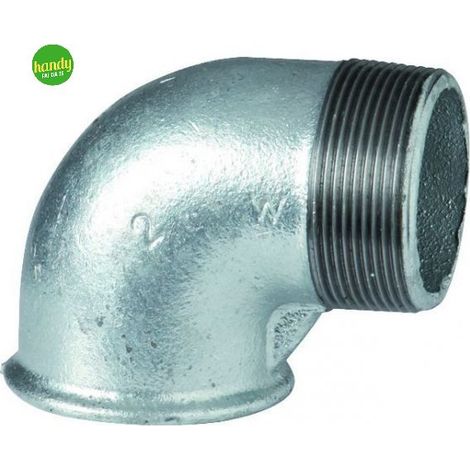 Gomito 90° in ghisa zincato gf maschio femmina 1