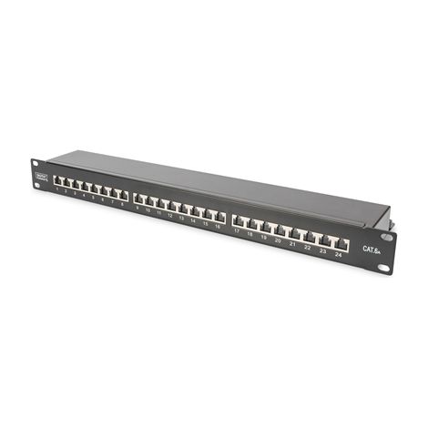 Digitus Patchpanel CAT 6A Schwarz 24 Ports (1/2)