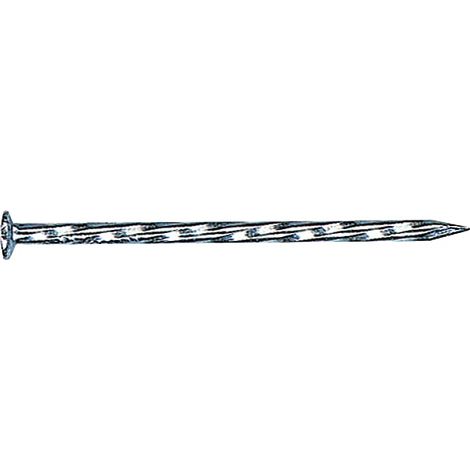 Pointe torsadée galvanisée en cartouche de 5 KG diamètre moyen 5 mm - longueur 125 mm - PATE