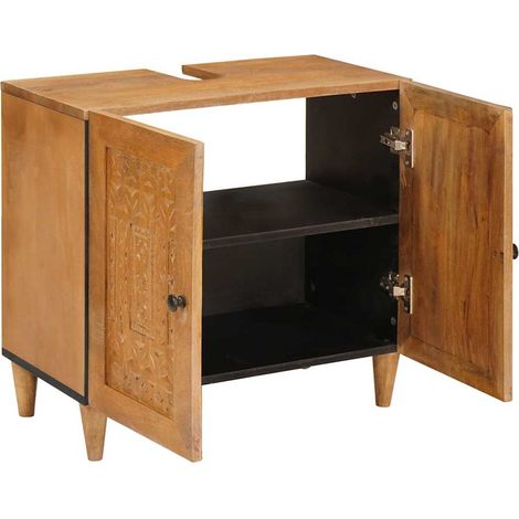 Maison Exclusive - Badezimmerschrank Wandmontiert Hellbraun 62 x