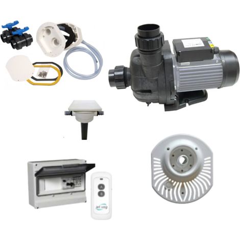 Nage à contre-courant Jet Vag Junior PRO avec télécommande - Kit complet 3 cv Mono, Version à fixer sur une paroi
