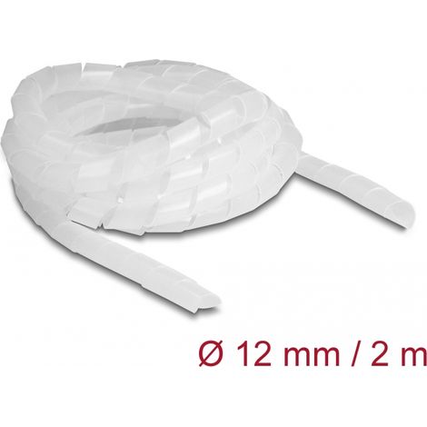 Delock Manguera en espiral flexible de 2 m x 12 mm transparente