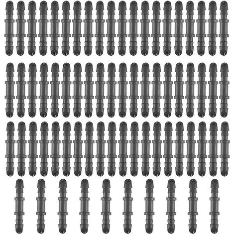 70-teiliges universelles 1/4-Zoll-Tropfbewässerungs-Anschlussset, Schlauchverbinder, Schlauchkupplungen, sparsames Bewässerungssystem, kompatibel mit 6-mm-Schläuchen, Schnellkupplungsset (1/5)