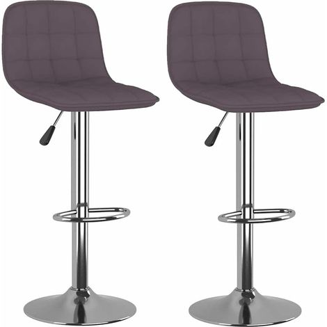 Maison Exclusive - Tabourets de bar lot de 2 taupe tissu (1/5)