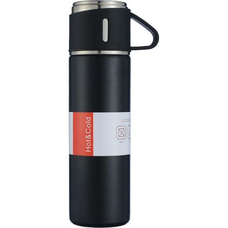 Bouteille isotherme en acier inoxydable 500ml Herzberg HG04210-BLK (1/5)