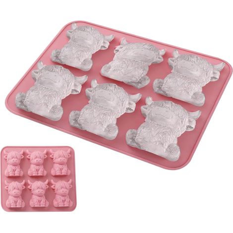 à glaçons en silicone Moule 6 cavités forme de vache (1/5)
