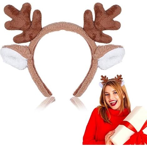 Haarband – Holzhaarband – Niedliches Tierohren-Haarband – Rentier-Blumen-Haarband – Geeignet für Tagespartys und Cosplay, kann als Haaraccessoire verwendet werden (1/5)