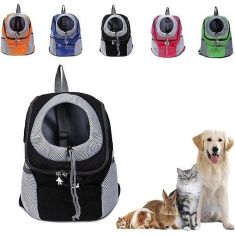 Sac à dos pour chien - Randonnée et plein air - Ouverture pour la tête - Aéré - Portable - Vert - Confortable - Léger (1/5)