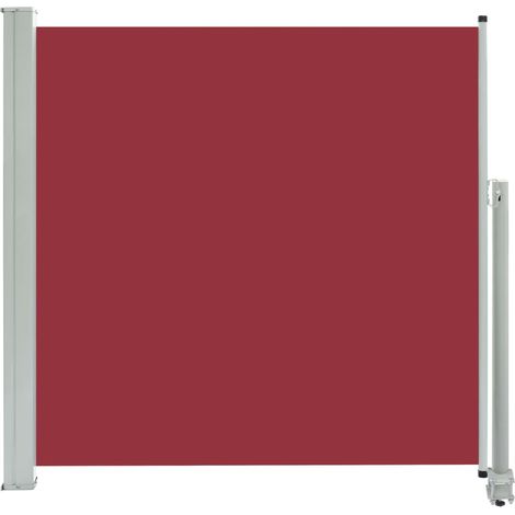 Toldo lateral retráctil/protección visual para patio jardín terraza balcón 160 x 300 cm rojo 020007289 (1/5)