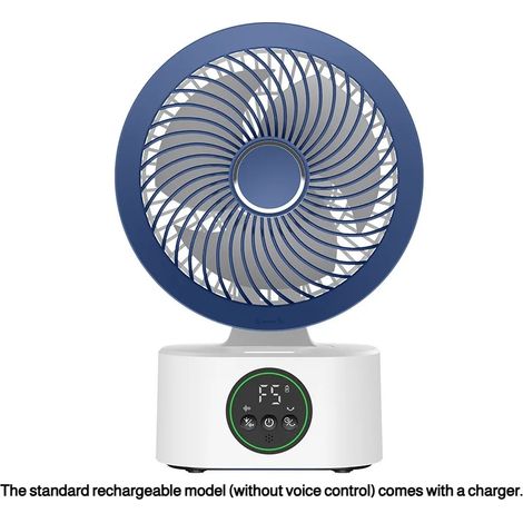 (Bleu) Ventilateur mural portable avec télécommande, chargement USB, ventilateur électrique pliable pour la maison. (1/3)