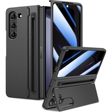 Coque Galaxy Z Fold 5, Support & Privacy Protection D'écran, Noir (1/5)