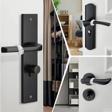 Butées de porte - - Ovale - Transparent - PVC - Protection Poignée Porte (1/4)