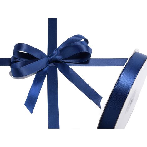 Nastro doppio raso color blu notte, mm 15 x 50 m