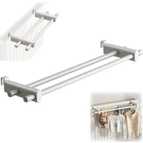 Porte-serviettes pour radiateur,porte-serviettes à suspendre, pour radiateurs,porte-serviettes pour radiateur plat,fixation crochet (1/4)